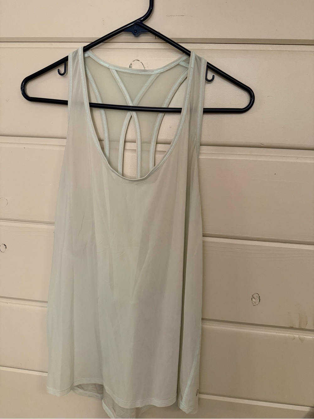 Lululemon appx size 10. 19 PTP Light Mint Strappy-Back Tank Top